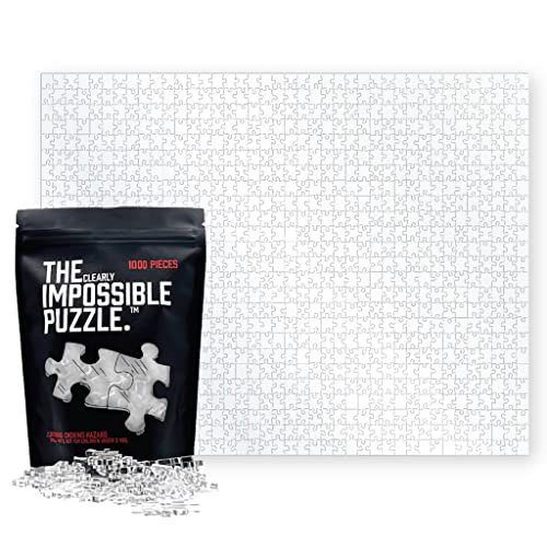 The Clearly Impossible Puzzle 100, 200, 500, 1000 Teile Hartes Puzzle für Erwachsene Coole Schwierige Puzzles Klare Härteste Puzzle - Schwieriges Lustiges Puzzle für Erwachsene (1000 Teile) von CM Originals