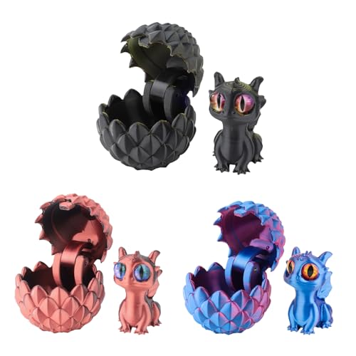 CMANLNYK 3D Gedrucktes Drachen Ei – Präzise Nachgebautes Drachen Ei Und Kleiner Drache, Sicheres Und Spielstarkes Material, Kreatives Spielzeug Und Dekoration, Überraschungseier für Kinder von CMANLNYK