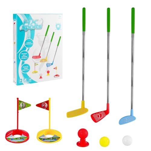 Kinder-Golfschläger-Spielzeug-Set – Edelstahl-Golfspiel-Set, Kleinkind-Golf-Set, Geschenke, Spielzeugprodukte, Indoor-Outdoor-Spielzeug für Jungen, Mädchen, Kleinkinder, Alter 3, 4, 5, 6 Jahre Kinder-Golfschläger-Spielzeug-Set – Edelstahl-Golfspiel-Set, Kleinkind-Golf-Set, Geschenke, Spielzeugprodukte, Indoor-Outdoor-Spielzeug für Jungen, Mädchen, Kleinkinder, Alter 3, 4, 5, 6 Jahre von CMANLNYK