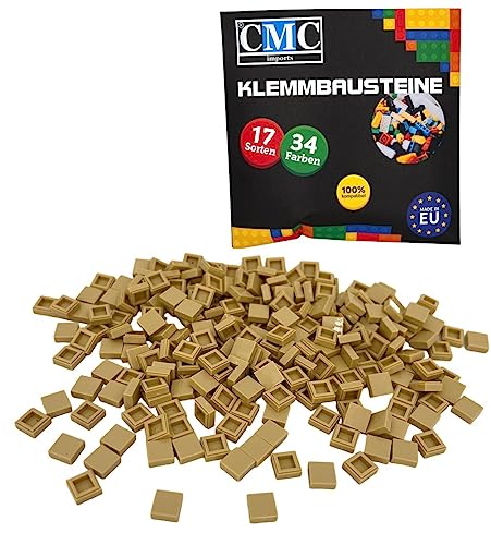 100 x Klemmbausteine Fliesen Tiles Bausteine 1x1 Noppen Kompatibel 34 Farben freie Farbenwahl (094 - Beige) von CMC imports