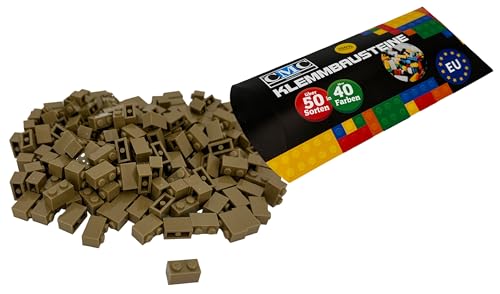 CMC imports 200 Klemmbausteine Briks Bausteine 1x2 Noppen Kompatibel freie Auswahl 35 Farben (268 Dunkel Beige) von CMC imports