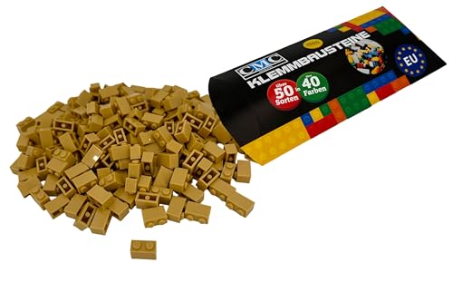 CMC imports 200 Klemmbausteine Briks Bausteine 1x2 Noppen Kompatibel freie Auswahl 35 Farben (595 Sand) von CMC imports