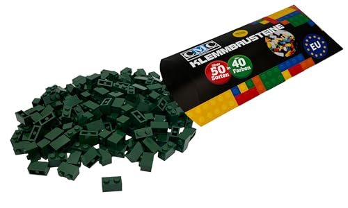 CMC imports 50 Klemmbausteine Bausteine 1x2 Noppen Kompatibel freie Auswahl 34 Farben (484 - Moos - Grün) von CMC imports