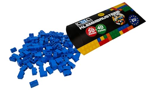 CMC imports 50 Klemmbausteine Bausteine 1x2 Noppen Kompatibel freie Auswahl 34 Farben (663 - Blau) von CMC imports