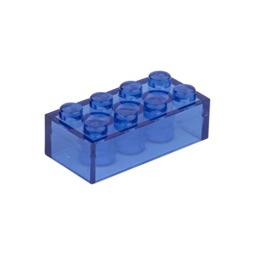CMC imports 50 Klemmbausteine Bausteine 2x4 Noppen Kompatibel Transparent Blau von CMC imports