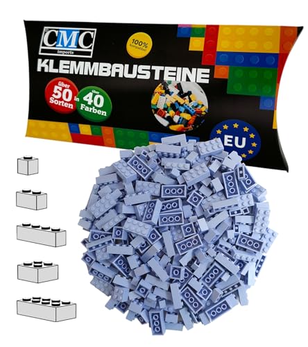 CMC imports 100 Klemmbausteine Bausteine 1x1-1x2-1x4-2x2-2x4 Noppen Grundbausteine Kompatibel Basic Bricks Farben freie Auswahl (452 - Lavendel) von CMC imports