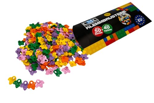 CMC imports 100 x Klemmbausteine Blüten Blatt Blume Pflanze Bausteine Kompatibel Blumen Blüte für Garten City Deko Wald 32607 versch. Farben (999 - Mix) von CMC imports