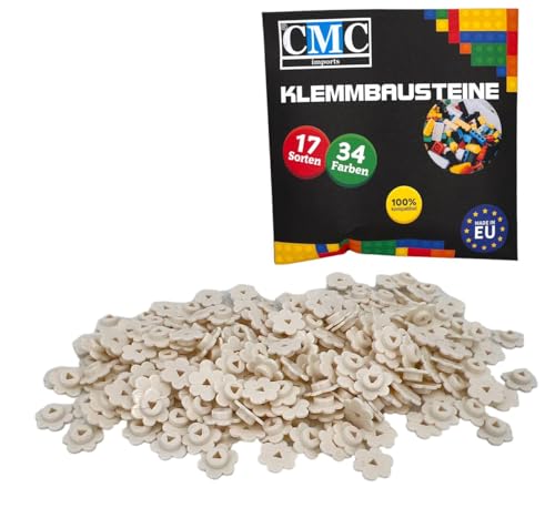 CMC imports 100 x Klemmbausteine Blüten Blume Pflanze Bausteine Kompatibel Blumen Blüte für Garten City Deko Wald 3742 versch. Farben (713 - Weiss) von CMC imports