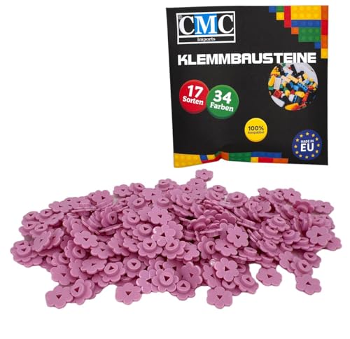 CMC imports 100 x Klemmbausteine Blüten Blume Pflanze Bausteine Kompatibel Blumen Blüte für Garten City Deko Wald 3742 versch. Farben (970 - Rosa) von CMC imports