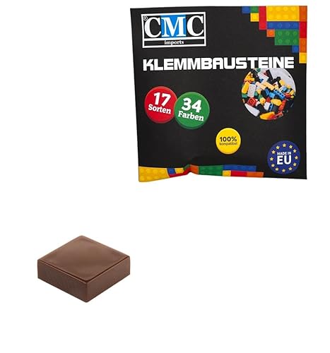 CMC imports 100 x Klemmbausteine Fliesen Tiles Bausteine 1x1 Noppen Kompatibel 34 Farben freie Farbenwahl (071 - Dunkel Braun) von CMC imports