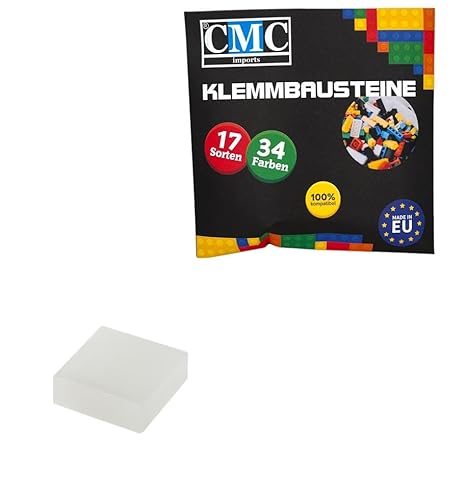 CMC imports 100 x Klemmbausteine Fliesen Tiles Bausteine 1x1 Noppen Kompatibel 34 Farben freie Farbenwahl (200 - Glow in The Dark) von CMC imports