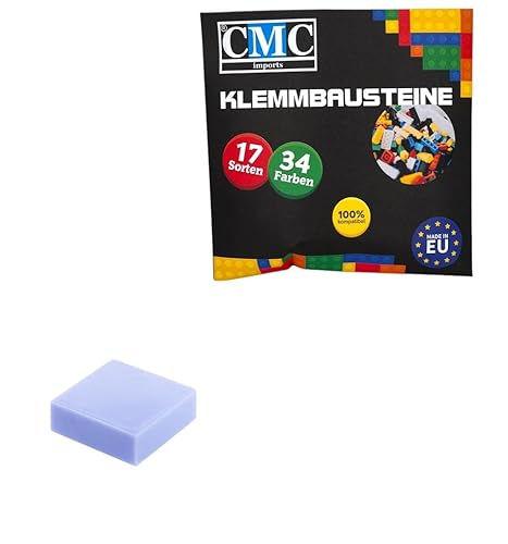 CMC imports 100 x Klemmbausteine Fliesen Tiles Bausteine 1x1 Noppen Kompatibel 34 Farben freie Farbenwahl (452 - Lavendel) von CMC imports