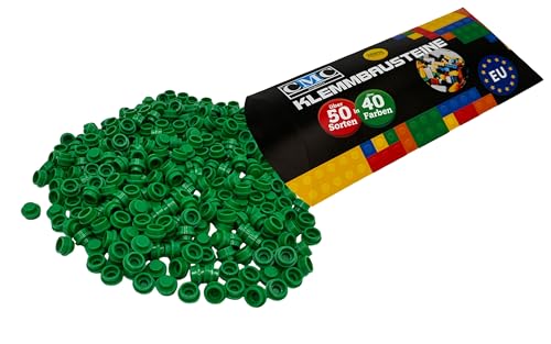 CMC imports 100 x Platte Plate Bausteine 1x1 Noppen Rund Kompatibel vers. Farben Tiles Klemmbausteine Mosaik 4073 Plate Round (180 - Grün) von CMC imports
