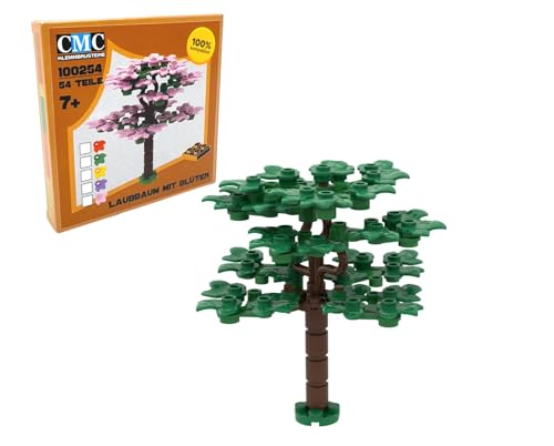 CMC imports 100254 Großer Laubbaum mit Blüten 54 teiliger Bausatz Klemmbausteine (180 - Grün) von CMC imports