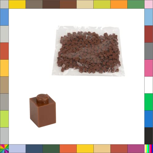 CMC imports 200 Klemmbausteine Briks Bausteine 1x1 Noppen Kompatibel freie Auswahl 34 Farben (Braun / 090) von CMC imports