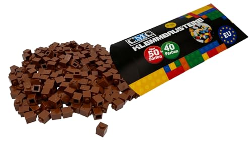 CMC imports 200 Klemmbausteine Briks Bausteine 1x1 Noppen Kompatibel freie Auswahl 34 Farben (Braun / 090) von CMC imports