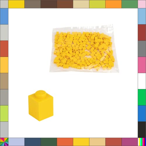 CMC imports 200 Klemmbausteine Briks Bausteine 1x1 Noppen Kompatibel freie Auswahl 34 Farben (Gelb / 513) von CMC imports