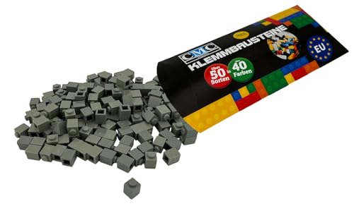CMC imports 200 Klemmbausteine Briks Bausteine 1x1 Noppen Kompatibel freie Auswahl 34 Farben (Grau / 280) von CMC imports