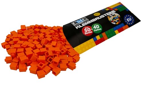 CMC imports 200 Klemmbausteine Briks Bausteine 1x1 Noppen Kompatibel freie Auswahl 34 Farben (Hell - Orange / 150) von CMC imports