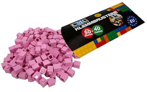 CMC imports 200 Klemmbausteine Briks Bausteine 1x1 Noppen Kompatibel freie Auswahl 34 Farben (Hell - Rosa / 970) von CMC imports