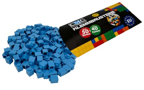 CMC imports 200 Klemmbausteine Briks Bausteine 1x1 Noppen Kompatibel freie Auswahl 34 Farben (Licht - Blau / 890) von CMC imports