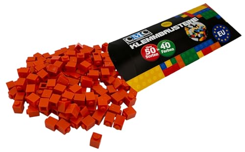 CMC imports 200 Klemmbausteine Briks Bausteine 1x1 Noppen Kompatibel freie Auswahl 34 Farben (Orange / 501) von CMC imports