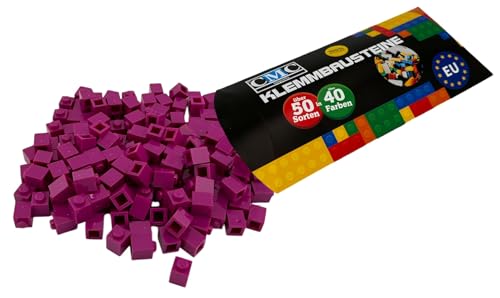 CMC imports 200 Klemmbausteine Briks Bausteine 1x1 Noppen Kompatibel freie Auswahl 34 Farben (Purpur / 624) von CMC imports