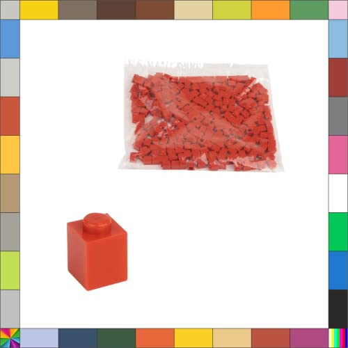 CMC imports 200 Klemmbausteine Briks Bausteine 1x1 Noppen Kompatibel freie Auswahl 34 Farben (Rot / 620) von CMC imports