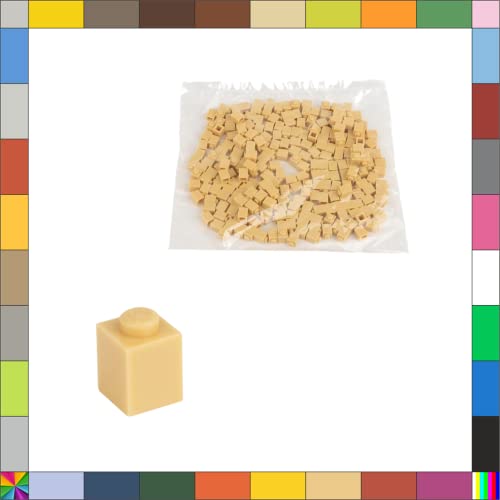 CMC imports 200 Klemmbausteine Briks Bausteine 1x1 Noppen Kompatibel freie Auswahl 34 Farben (Sand / 595) von CMC imports