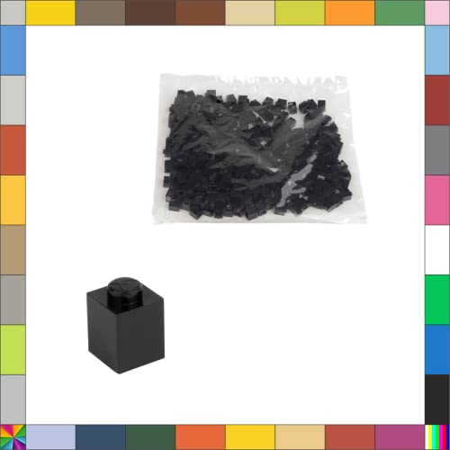 CMC imports 200 Klemmbausteine Briks Bausteine 1x1 Noppen Kompatibel freie Auswahl 34 Farben (Schwarz / 650) von CMC imports
