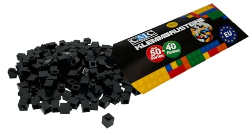 CMC imports 200 Klemmbausteine Briks Bausteine 1x1 Noppen Kompatibel freie Auswahl 34 Farben (Schwarz / 650) von CMC imports