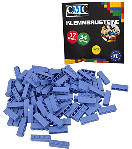 CMC imports 30 Klemmbausteine Bausteine Grundbausteine 1x4 Noppen Kompatibel Bricks 34 vers. Farben (452 - Lavendel) von CMC imports