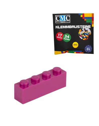 CMC imports 30 Klemmbausteine Bausteine Grundbausteine 1x4 Noppen Kompatibel Bricks 34 vers. Farben (624 - Purpur) von CMC imports