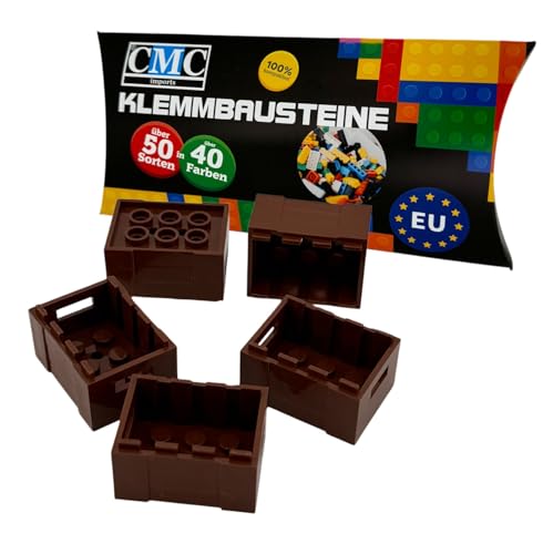 CMC imports 5 x Klemmbausteine Kiste Holz Kasten Tonne Korb 30150 Behälter Bausteine 4x3x2 Noppen Kompatibel Bricks Fässer Eimer CMC imports 5 x Klemmbausteine Kiste Holz Kasten Tonne Korb 30150 Behälter Bausteine 4x3x2 Noppen Kompatibel Bricks Fässer Eimer von CMC imports