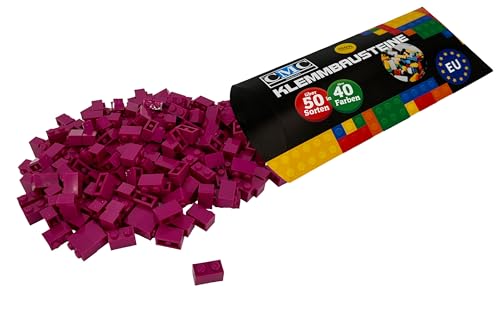 CMC imports 50 Klemmbausteine Bausteine 1x2 Noppen Kompatibel freie Auswahl 34 Farben (624 - Purpur) von CMC imports