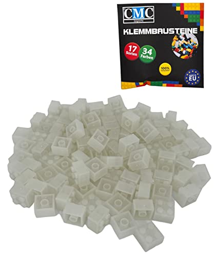 CMC imports 50 Klemmbausteine Bausteine Grundbausteine 2x2 Noppen Kompatibel Bricks 34 vers. Farben (200 - Glow in The Dark) von CMC imports