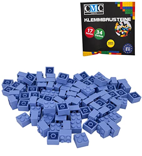 CMC imports 50 Klemmbausteine Bausteine Grundbausteine 2x2 Noppen Kompatibel Bricks 34 vers. Farben (452 - Lavendel) von CMC imports