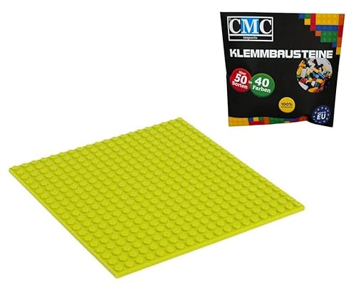 CMC imports Bauplatte 20 x 20 Noppen Klemmbausteine Bausteine Grundplatte City Basepalte Modular - beidseitiges Bauen 34 vers. Farben (Grasgrün / 101) von CMC imports