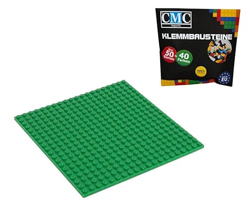 CMC imports Bauplatte 20 x 20 Noppen Klemmbausteine Bausteine Grundplatte City Basepalte Modular - beidseitiges Bauen 34 vers. Farben (Grün / 180) von CMC imports