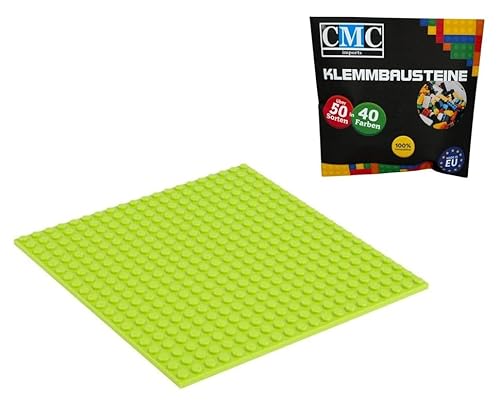 CMC imports Bauplatte 20 x 20 Noppen Klemmbausteine Bausteine Grundplatte City Basepalte Modular - beidseitiges Bauen 34 vers. Farben (Hellgrün / 334) von CMC imports
