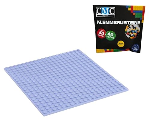 CMC imports Bauplatte 20 x 20 Noppen Klemmbausteine Bausteine Grundplatte City Basepalte Modular - beidseitiges Bauen 34 vers. Farben (Lavendel / 452) von CMC imports