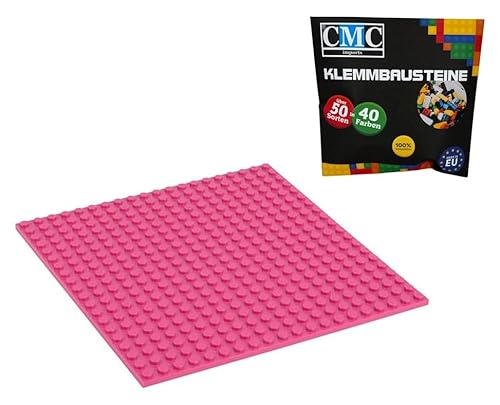 CMC imports Bauplatte 20 x 20 Noppen Klemmbausteine Bausteine Grundplatte City Basepalte Modular - beidseitiges Bauen 34 vers. Farben (Magenta / 824) von CMC imports
