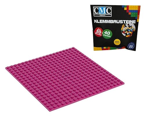 CMC imports Bauplatte 20 x 20 Noppen Klemmbausteine Bausteine Grundplatte City Basepalte Modular - beidseitiges Bauen 34 vers. Farben (Purpur / 624) von CMC imports