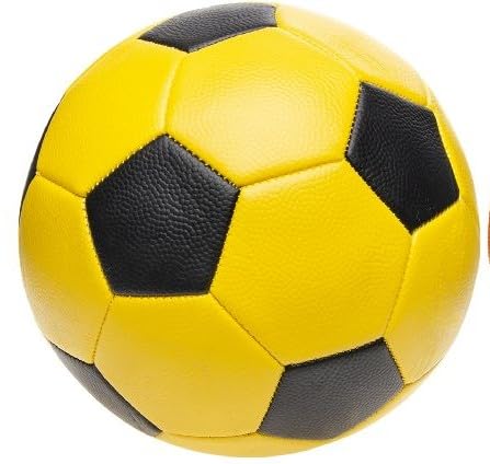 CMC imports Kinder Fußbälle No.5 – Ø 23 cm – Spielbälle in bunten Farben – Kunstleder aufblasbar – Für Garten, Pool, Scwimmbad, Schule & Freizeit – Spielball-Einzeln oder als 4er Set (Gelb) von CMC imports