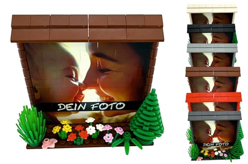 Klemmbaustein-Foto-Puzzle 93 TLG. – Dein Bild/Text auf Klemmbausteinen – mit Landschaft & Geschenkverpackung/Puzzlesteine Personalisierte Bausteine mit Foto versch. Farben (090 - Braun) von CMC imports