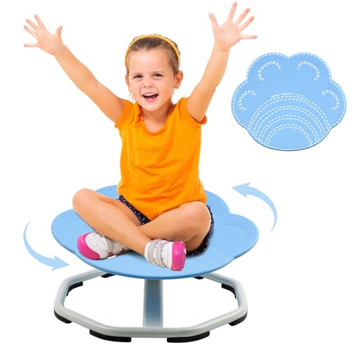 CMCOTNG Sensorische Drehstühle für Kinder, Drehstuhl für autistische Kinder, sensorisches Sitzen und Drehen, Körperkoordination, Autismus, ADHS-Stühle, Spielgeräte für drinnen und draußen, Blau CMCOTNG Sensorische Drehstühle für Kinder, Drehstuhl für autistische Kinder, sensorisches Sitzen und Drehen, Körperkoordination, Autismus, ADHS-Stühle, Spielgeräte für drinnen und draußen, Blau von CMCOTNG