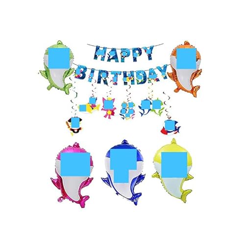 SMLH smileh Baby Hai Geburtstagsdeko Baby Shark Luftballons Alles Gute zum Geburtstag Girlande Kindergeburtstag Folienballons Wirbel Dekoration für Kinder Hai Thema Geburtstagsfeier Dekoration SMLH smileh Baby Hai Geburtstagsdeko Baby Shark Luftballons Alles Gute zum Geburtstag Girlande Kindergeburtstag Folienballons Wirbel Dekoration für Kinder Hai Thema Geburtstagsfeier Dekoration von CMDXBD