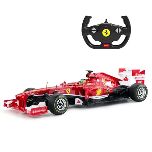 Rotes Ferrari F138 F1 RC Rennwagen (Skala 1:12) Offizielle Lizenz, für Kinder ab 6 Jahren - Ready-to-Race Fahrer - Fernando Alonso + Felipe Massa von CMJ RC CARS