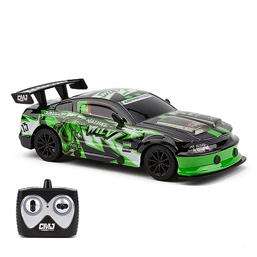 CMJ RC CARS Road Rebel Green Machine Ferngesteuertes High-Speed-Rennauto im Maßstab 1:24, EIN aufregender Spaß für Kinder und Erwachsene von CMJ RC CARS