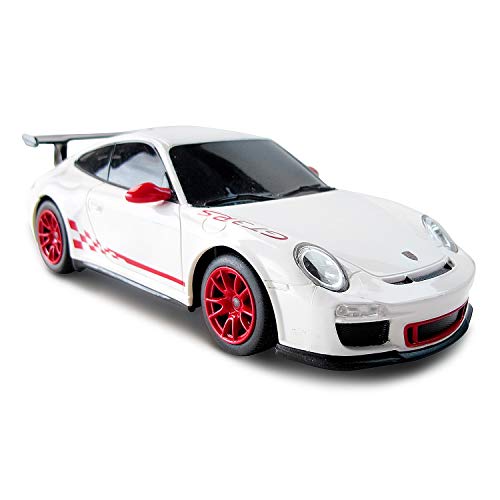 CMJ RC Cars ™ Porsche 911 Offiziell lizenziertes ferngesteuertes Auto im Maßstab 1:24 Arbeitsscheinwerfer 2,4 GHz Weiß von CMJ RC CARS